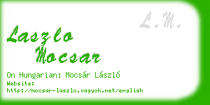 laszlo mocsar business card